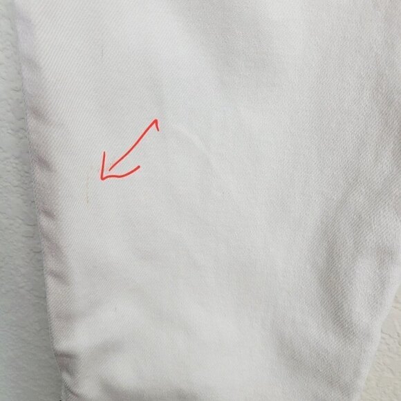 Vintage Forenza White Jeans Sz 12 100% Cotton Made In USA Zippered Ankles 1980s - Picture 9 of 14